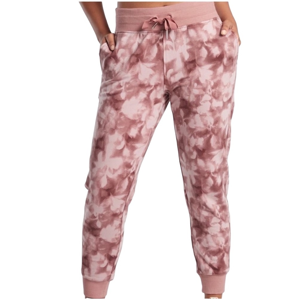 Athleta balance printed pink joggers pants size small athletic running pants s